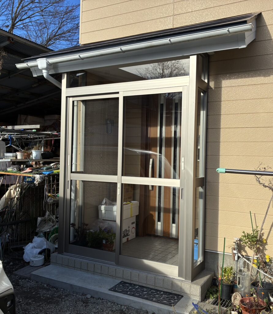 【八戸市】風除室で叶える快適な玄関　外構｜ガレージ｜エクステリア｜外構工事｜外部装飾｜八戸市